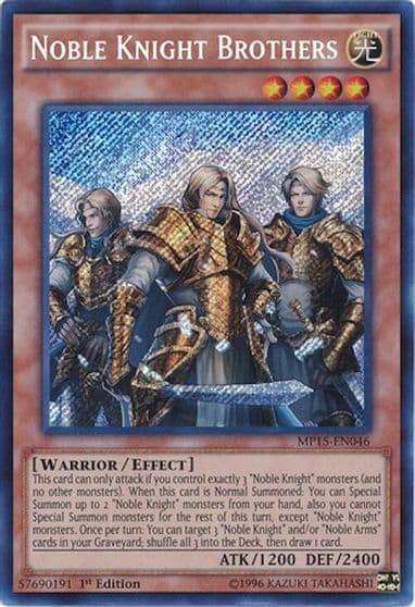 Noble Knight Brothers 2015 Mega-Tins Mega Pack Yu-Gi-Oh! card