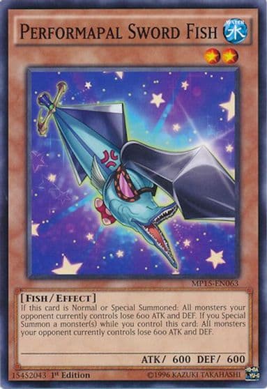 Performapal Sword Fish 2015 Mega-Tins Mega Pack Yu-Gi-Oh! card