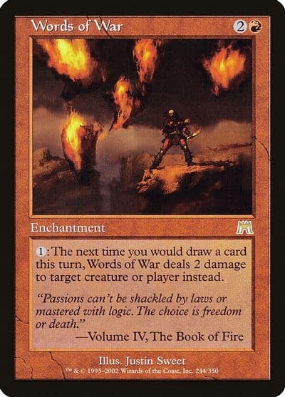 Words of War Onslaught Magic card