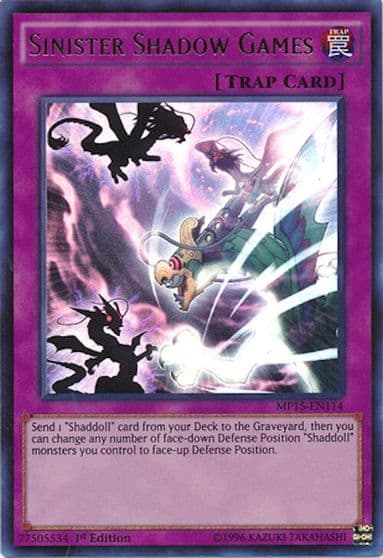 Sinister Shadow Games 2015 Mega-Tins Mega Pack Yu-Gi-Oh! card