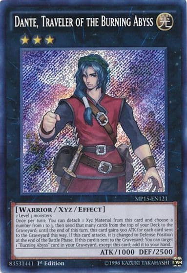 Dante Traveler of the Burning Abyss 2015 Mega-Tins Mega Pack Yu-Gi-Oh! card