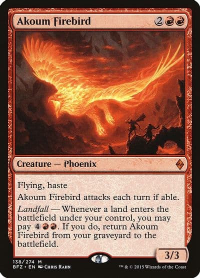 Akoum Firebird Battle for Zendikar Magic card