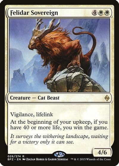 Felidar Sovereign Battle for Zendikar Magic card