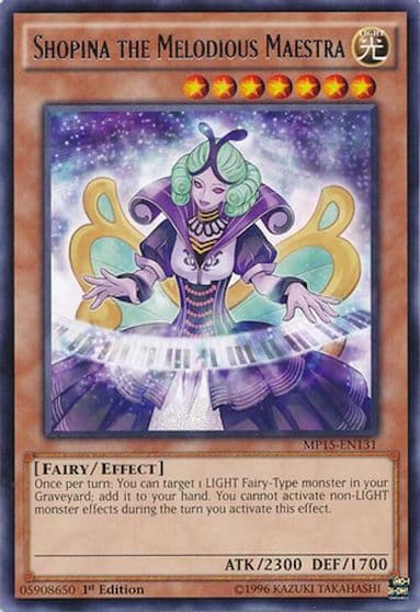 Shopina the Melodious Maestra 2015 Mega-Tins Mega Pack Yu-Gi-Oh! card