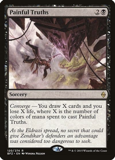 Painful Truths Battle for Zendikar Magic card