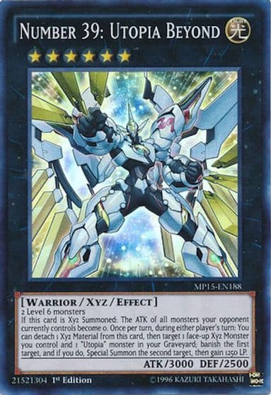 Number 39 Utopia Beyond 2015 Mega-Tins Mega Pack Yu-Gi-Oh! card