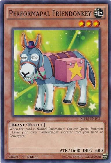 Performapal Friendonkey 2015 Mega-Tins Mega Pack Yu-Gi-Oh! card