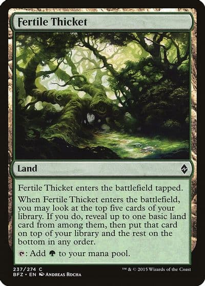 Fertile Thicket Battle for Zendikar Magic card