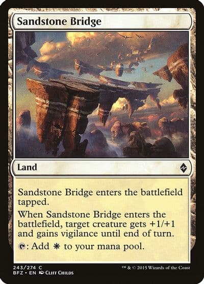 Sandstone Bridge Battle for Zendikar Magic card