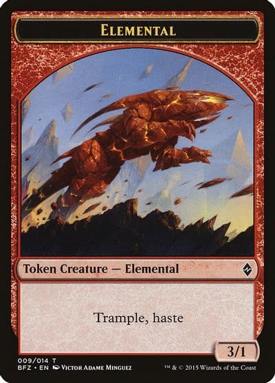 Elemental Token 009 Battle for Zendikar Magic card
