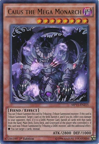 Caius the Mega Monarch 2015 Mega-Tins Mega Pack Yu-Gi-Oh! card
