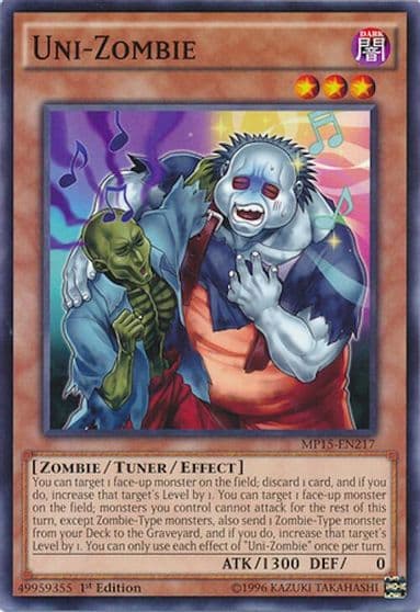 Uni Zombie 2015 Mega-Tins Mega Pack Yu-Gi-Oh! card