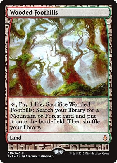 Wooded Foothills Zendikar Expeditions Magic card