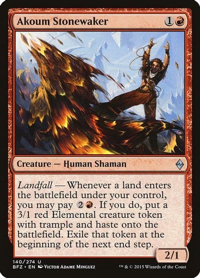 Akoum Stonewaker Battle for Zendikar Magic card