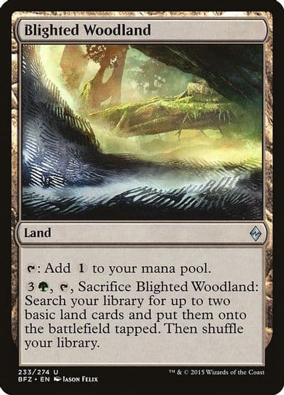 Blighted Woodland Battle for Zendikar Magic card