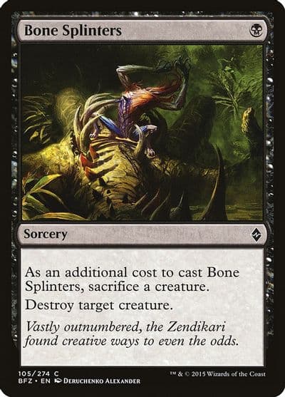 Bone Splinters Battle for Zendikar Magic card