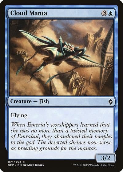 Cloud Manta Battle for Zendikar Magic card