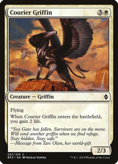 Courier Griffin Battle for Zendikar Magic card