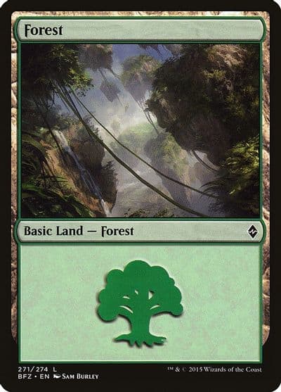 Forest 271 Battle for Zendikar Magic card