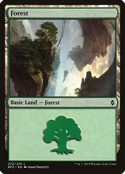 Forest 272 Battle for Zendikar Magic card