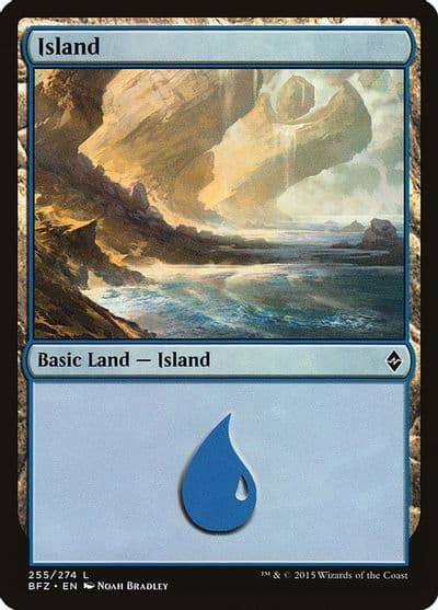 Island 255 Battle for Zendikar Magic card