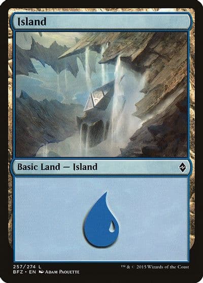 Island 257 Battle for Zendikar Magic card