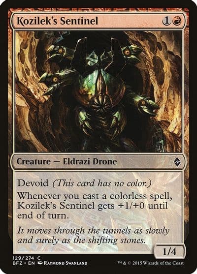 Kozileks Sentinel Battle for Zendikar Magic card