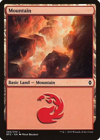 Mountain 265 Battle for Zendikar Magic card