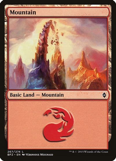 Mountain 267 Battle for Zendikar Magic card