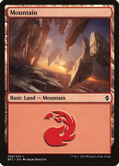 Mountain 268 Battle for Zendikar Magic card