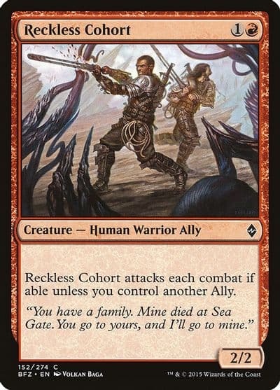 Reckless Cohort Battle for Zendikar Magic card