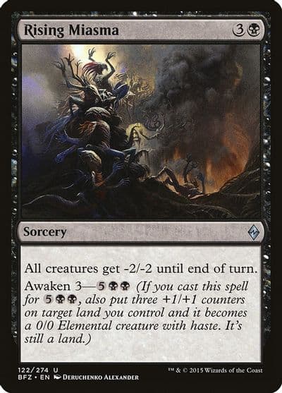 Rising Miasma Battle for Zendikar Magic card