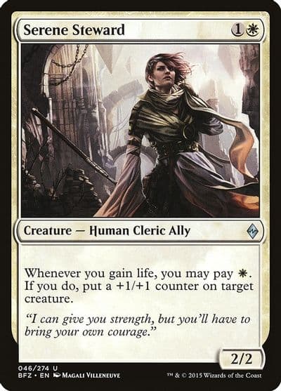 Serene Steward Battle for Zendikar Magic card