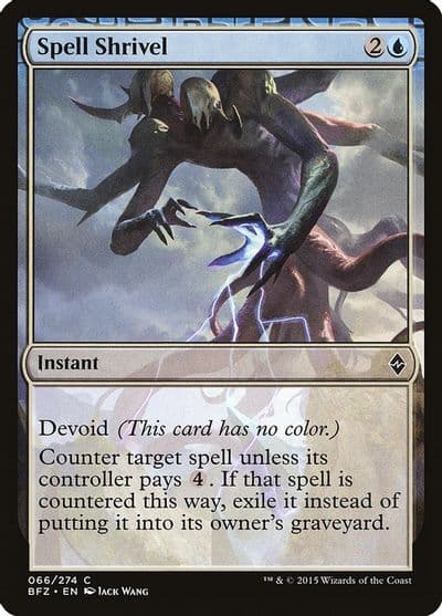 Spell Shrivel Battle for Zendikar Magic card