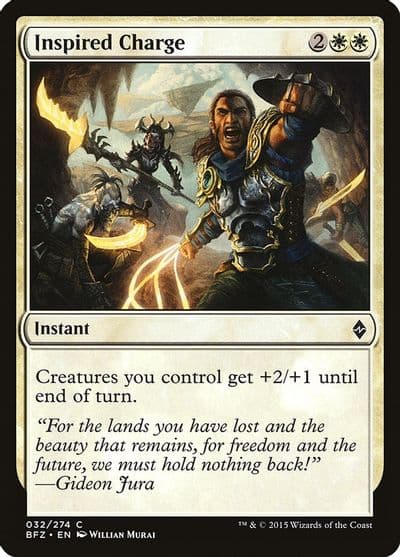 Inspired Charge Battle for Zendikar Magic card