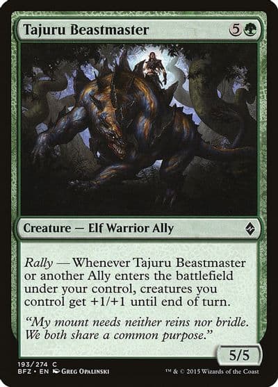 Tajuru Beastmaster Battle for Zendikar Magic card