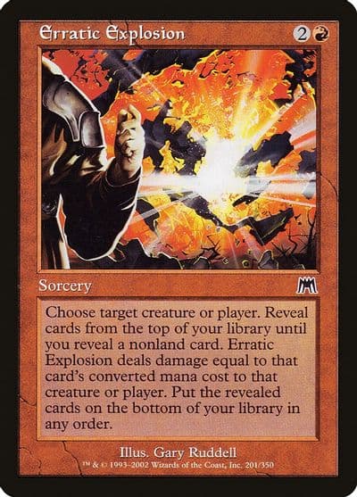 Erratic Explosion Onslaught Magic card