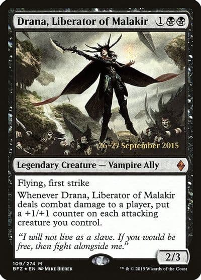 Drana Liberator of Malakir Prerelease Cards Magic card