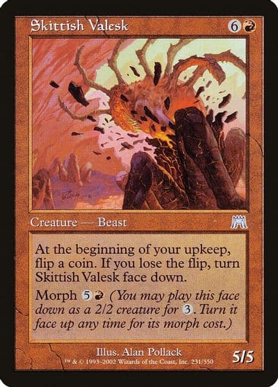 Skittish Valesk Onslaught Magic card
