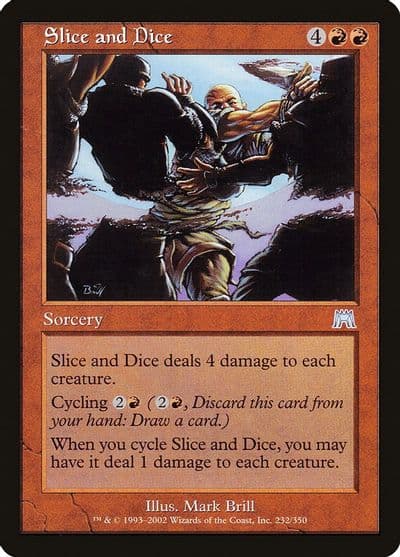 Slice and Dice Onslaught Magic card