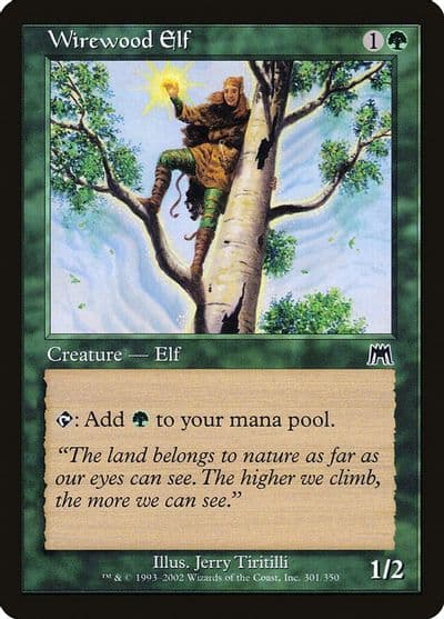 Wirewood Elf Onslaught Magic card