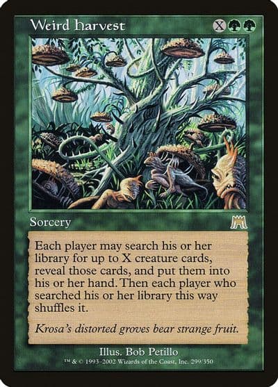 Weird Harvest Onslaught Magic card