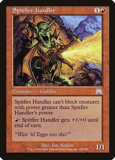Spitfire Handler Onslaught Magic card