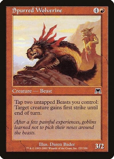 Spurred Wolverine Onslaught Magic card