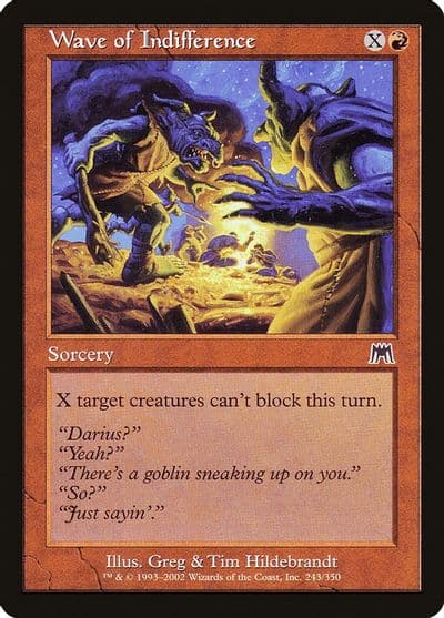 Wave of Indifference Onslaught Magic card