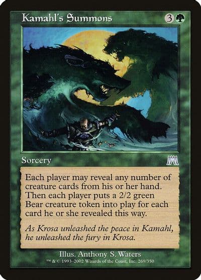 Kamahls Summons Onslaught Magic card