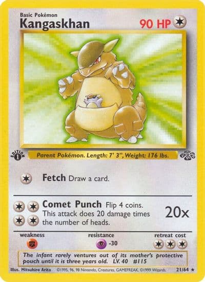 Kangaskhan (21) Jungle Pokemon card