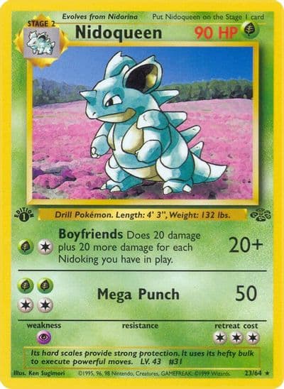 Nidoqueen (23) Jungle Pokemon card