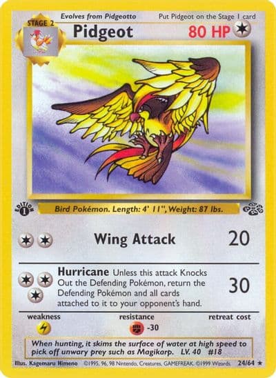 Pidgeot (24) Jungle Pokemon card