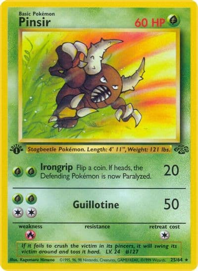 Pinsir (25) Jungle Pokemon card